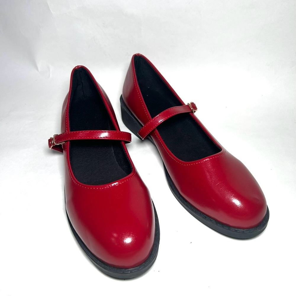 Red Mary Jane type Flats